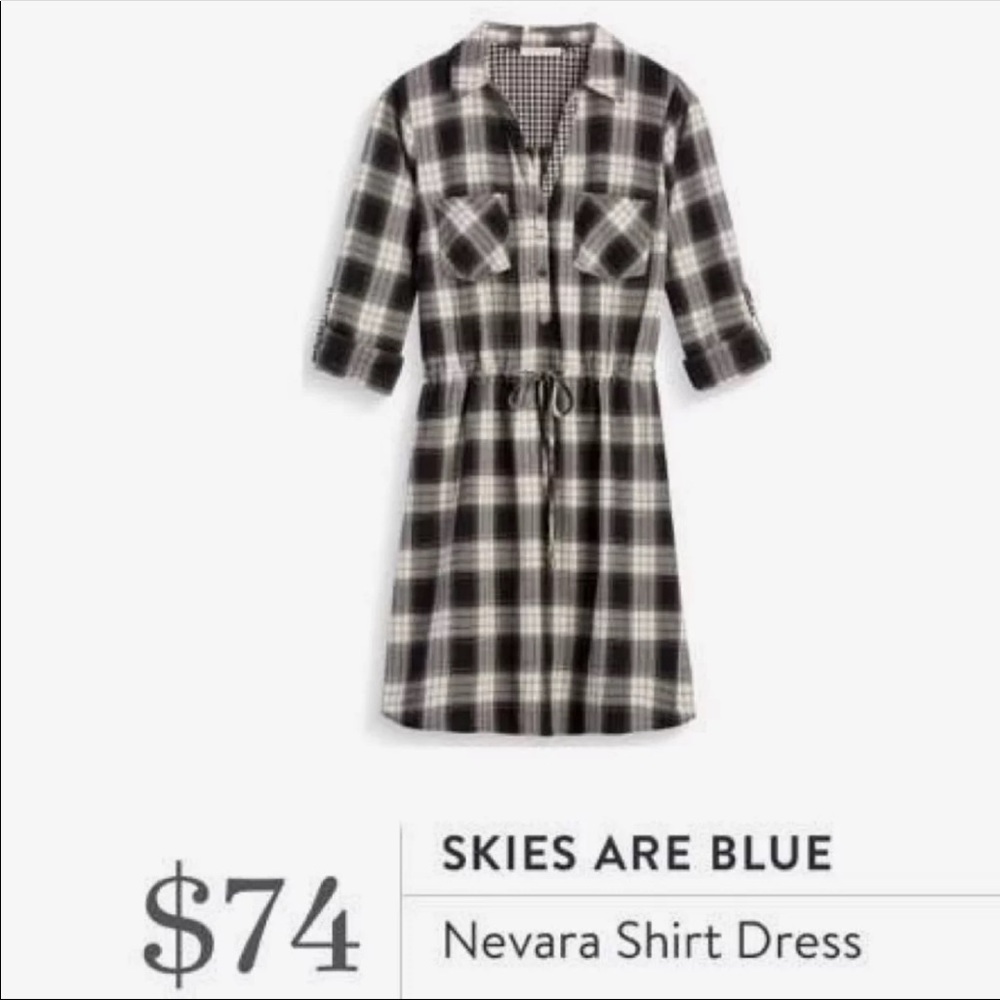 Stitch Fix Skies are Blue Plaid Dress